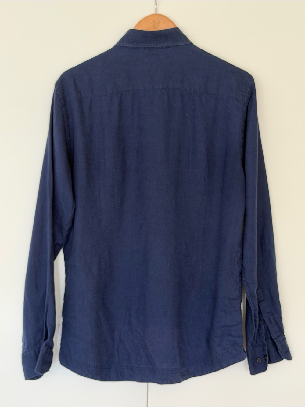 Orlebar Brown Giles Linen Shirt — Navy, Size M
